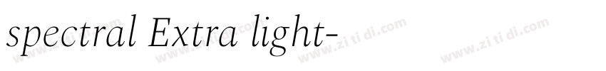 spectral Extra light字体转换